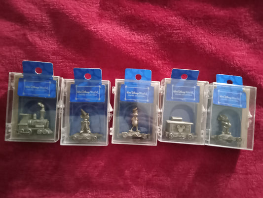 5 piece Disney set of pewter collectibles