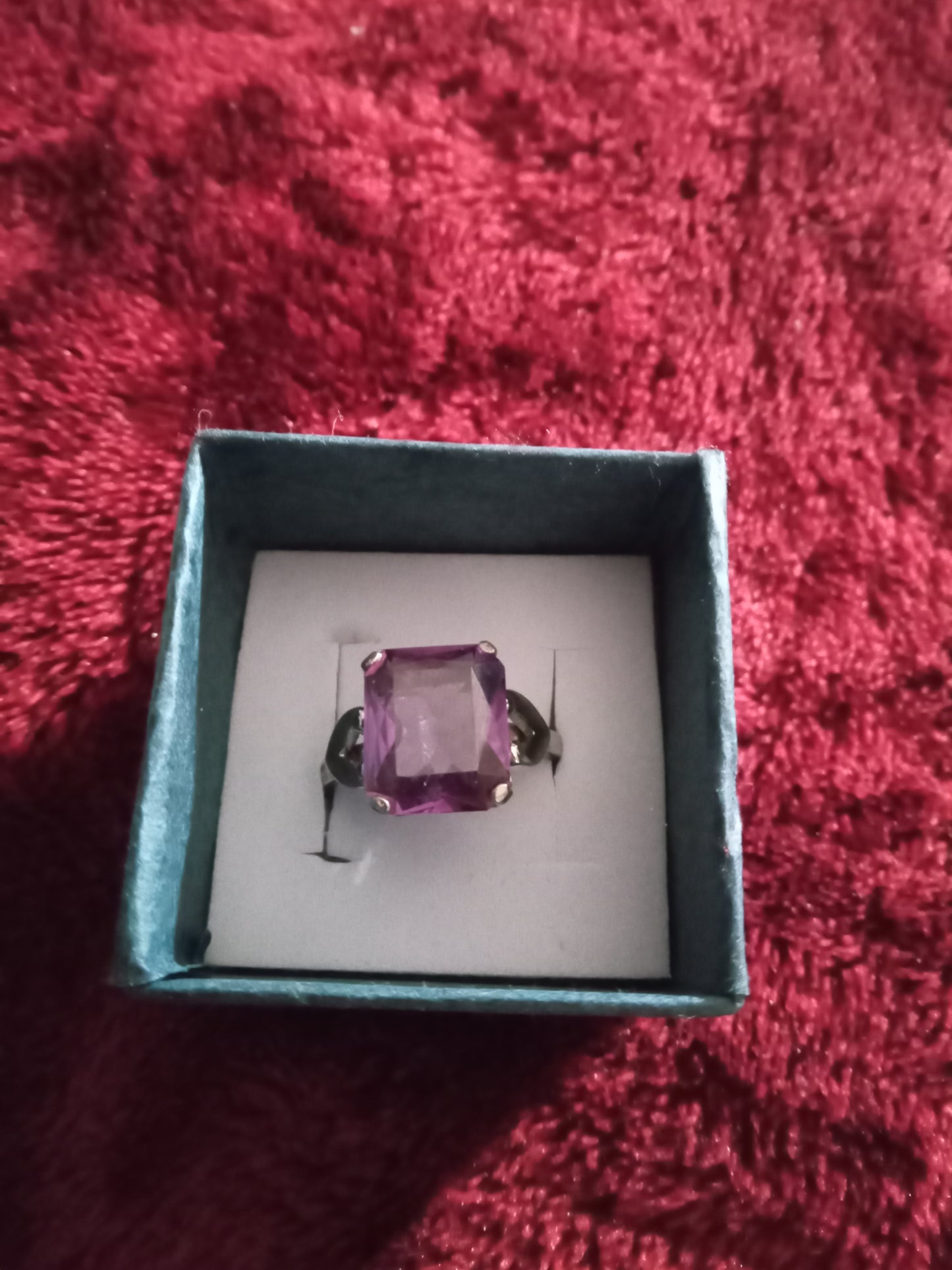 Genuine Silver Amethyst Ring