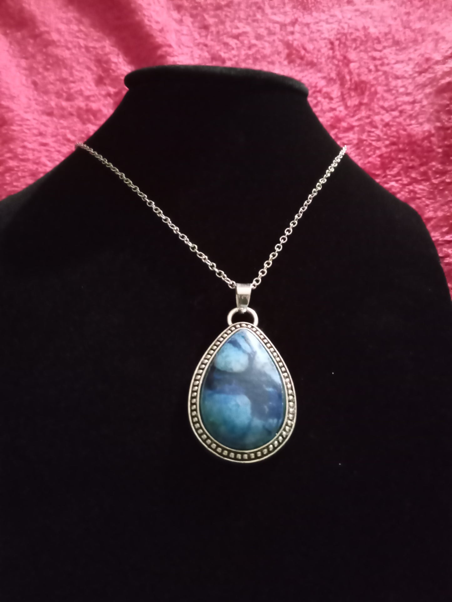 Ocean Blue Pendant Necklace