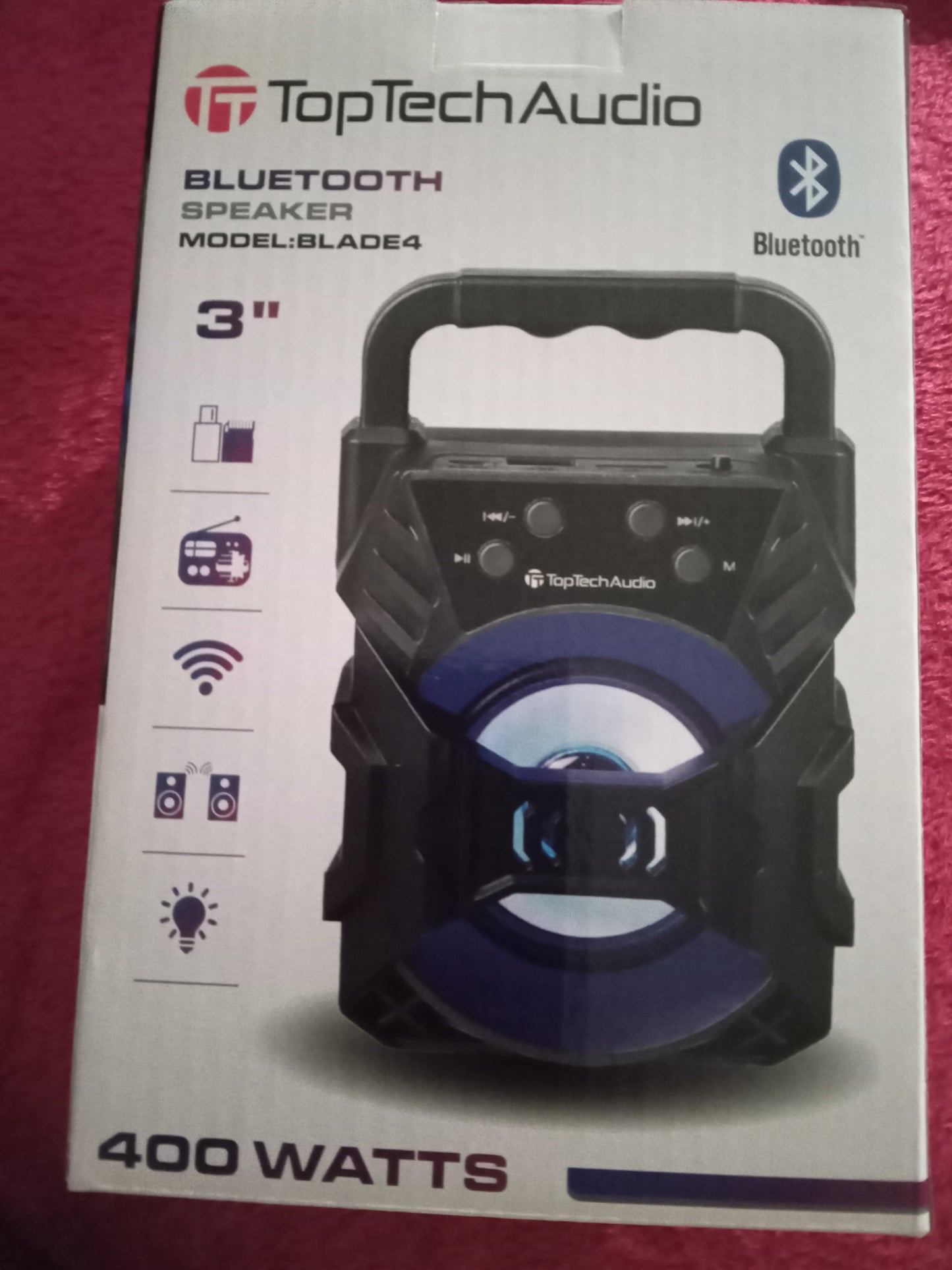 TT Top Tech Bluetooth Speaker Model Blade 4