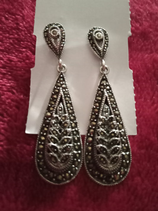 Antique Silvertone earrings