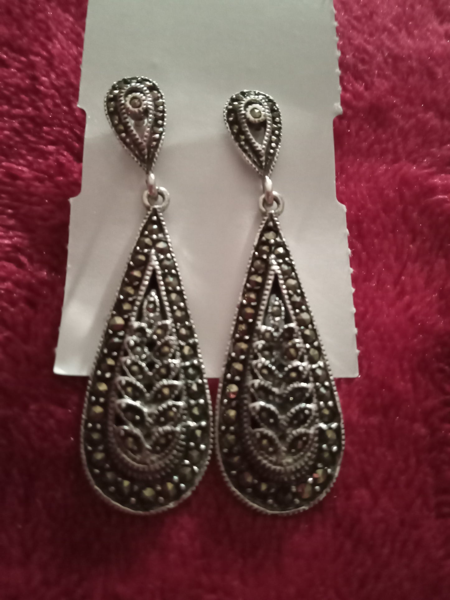 Antique Silvertone earrings