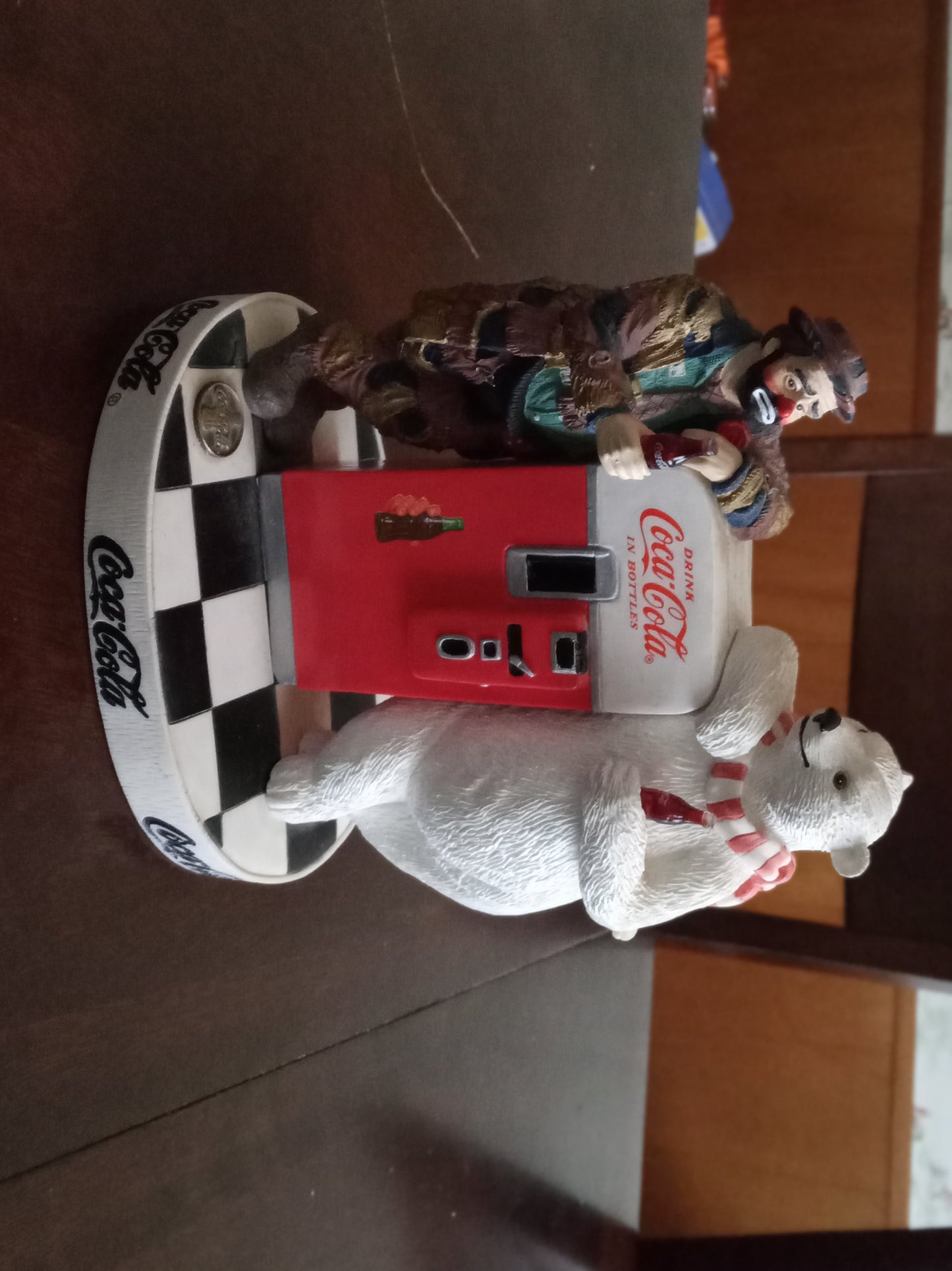 Vintage 1995 Coca Cola figurine with Bear and Clown